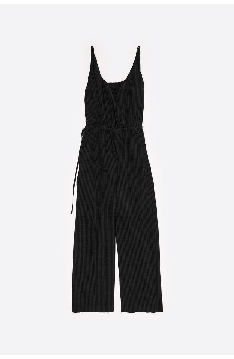 Bimba y Lola Strappy Jumpsuit With Gathered Inner Top, Main, color, Black