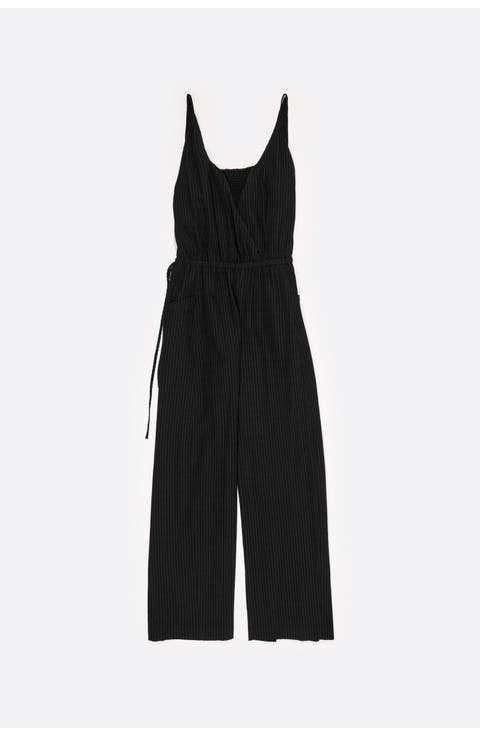 Strappy Jumpsuit With Gathered Inner Top