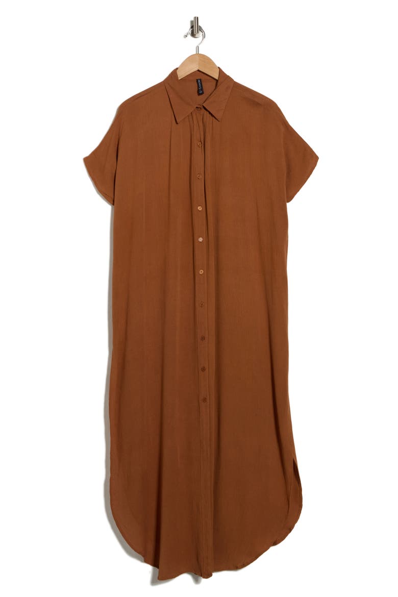 Long Shirt Cover-Up Dress, Alternate, color, CAPPACHINO