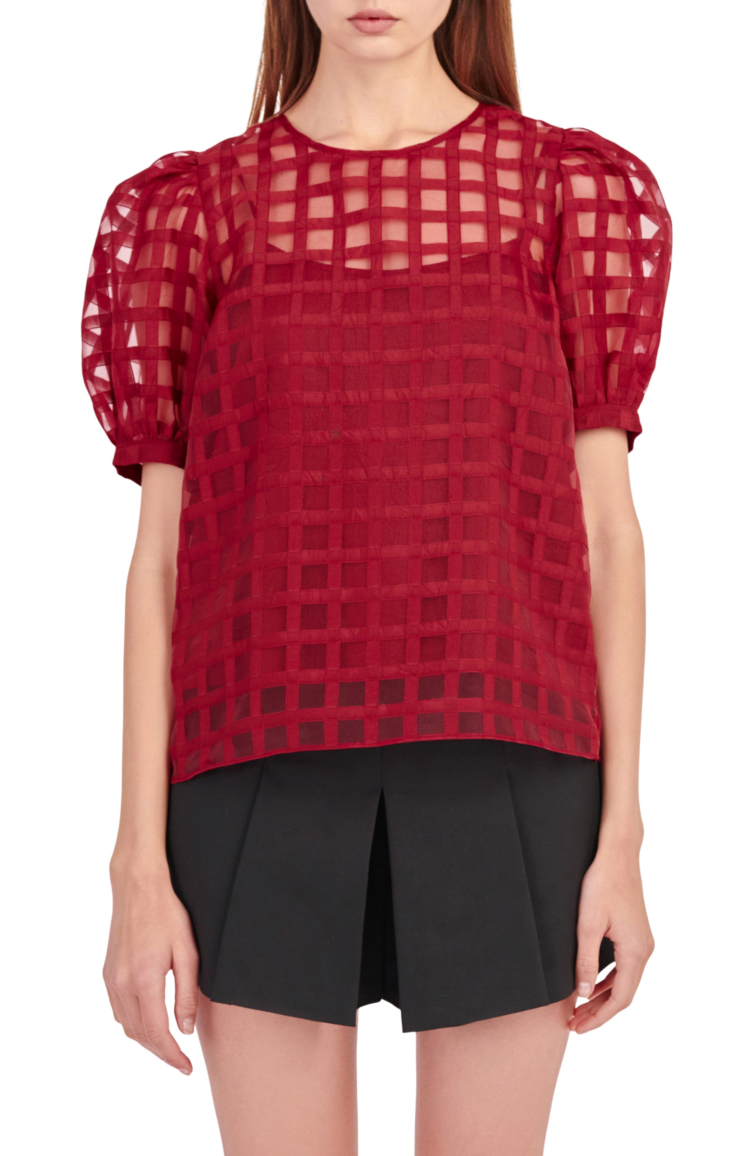 Windowpane Sheer Top - image 3