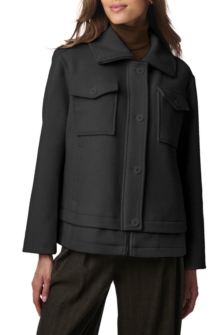 Chest Pocket Coat, Main, color, BLACK