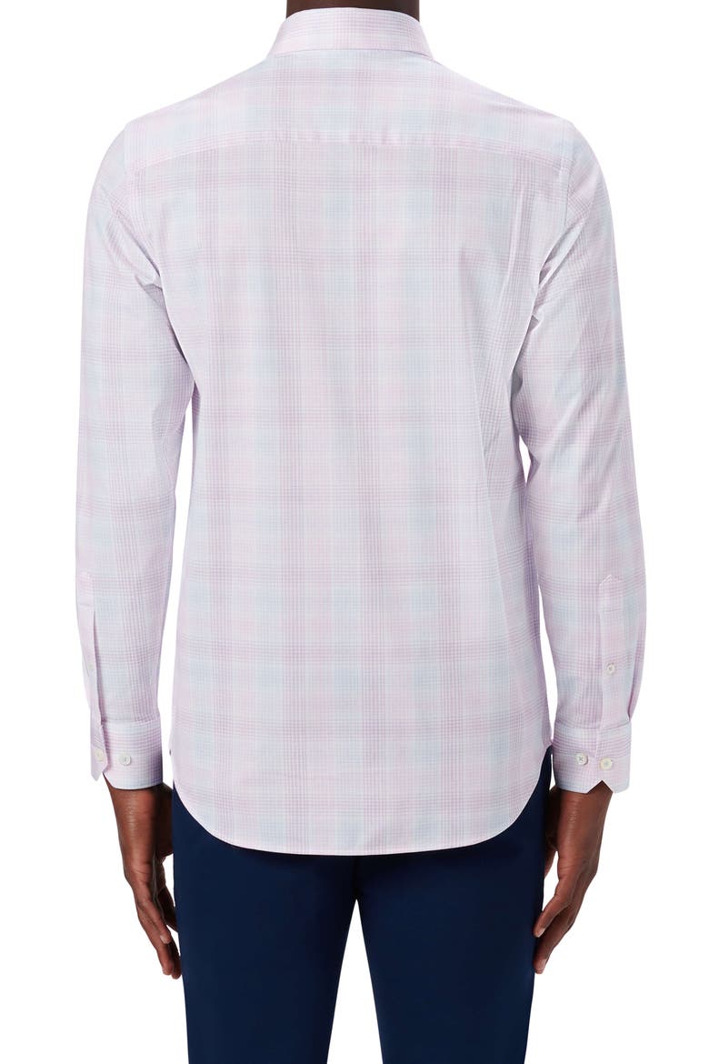 OoohCotton® Plaid Button-Up Shirt, Alternate, color, PINK