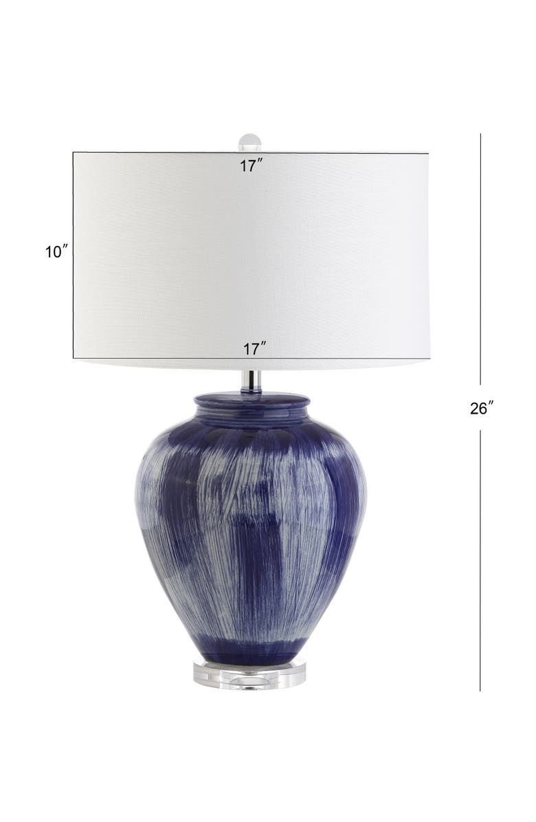 JONATHAN Y Wayland 26" Ceramic LED Table Lamp, Seaside Blue, Alternate, color, Seaside Blue