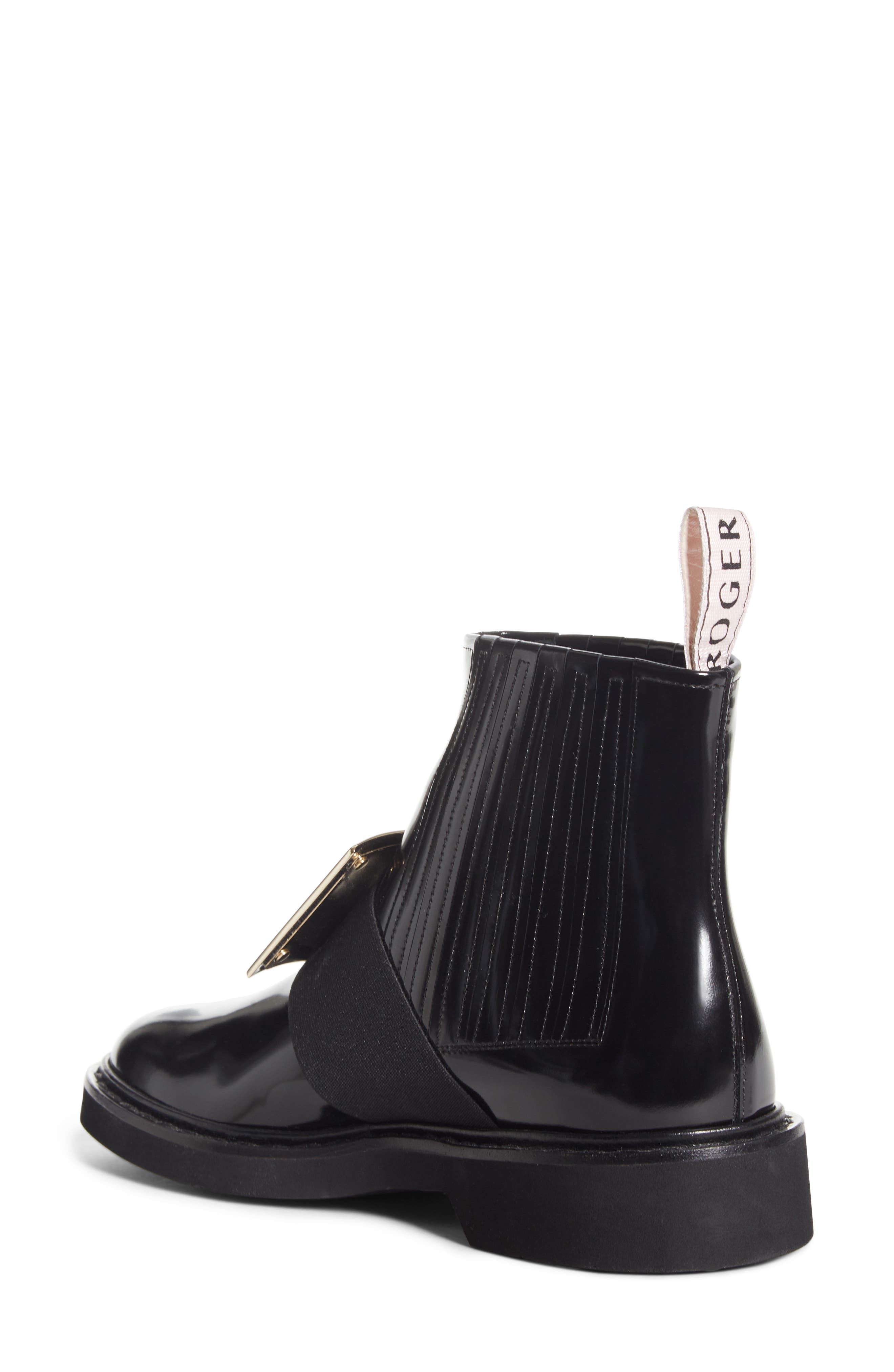 Roger Vivier Viv Rangers Chelsea Boot, Alternate, color, Black