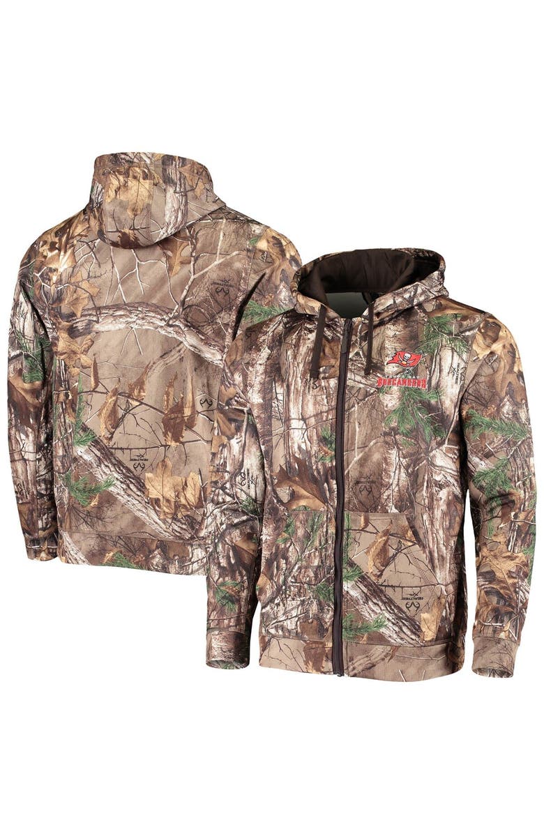 DUNBROOKE Men's Dunbrooke Realtree Camo Tampa Bay Buccaneers Trophy Tech Fleece Full-Zip Hoodie, Main, color, 