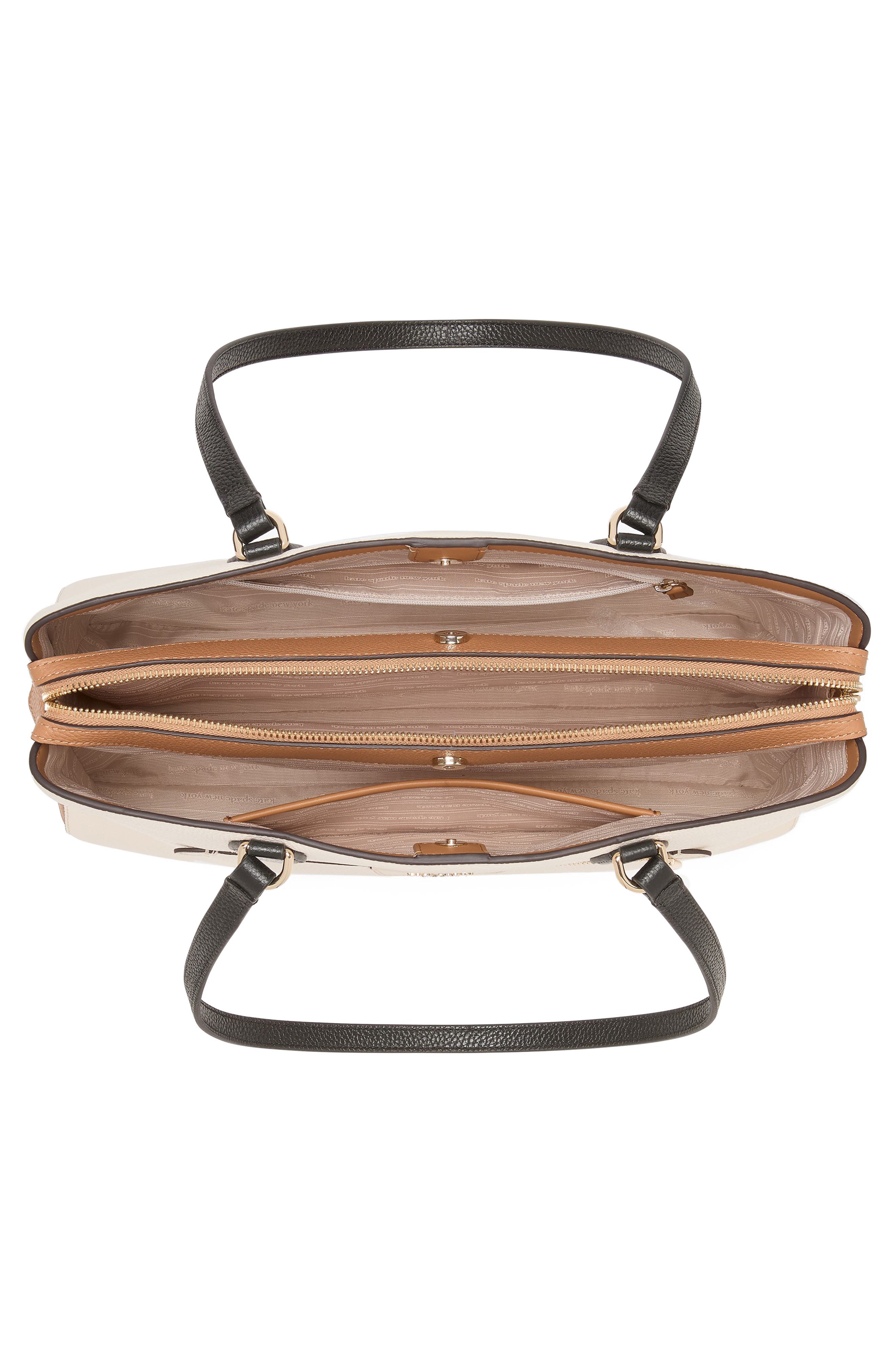 Kate Spade New York hudson colorblock pebble work tote, Alternate, color, 