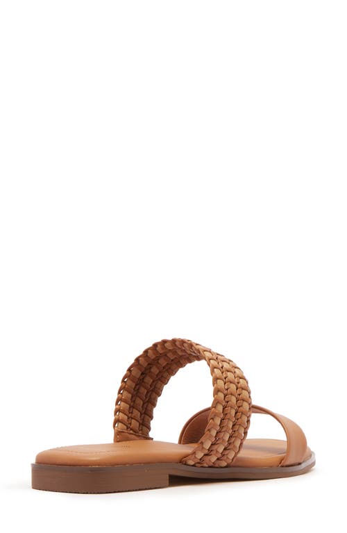 Frankie4 Sloane Slide Sandal In Tan Weave
