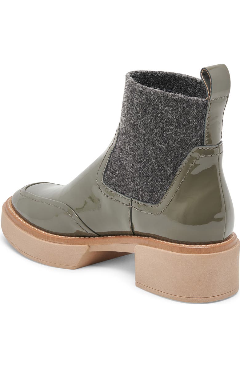Dolce Vita Saline H2O Waterproof Platform Bootie, Alternate, color, Dark Olive Patent Leather H2o