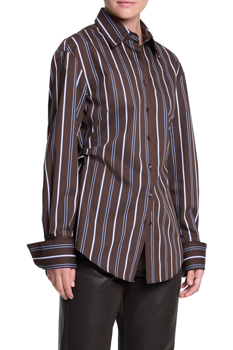 The Night We Met Striped Long Sleeve Shirt, Alternate, color, CHOCOLATE MULTI
