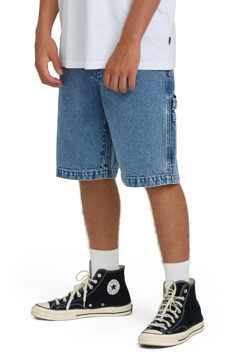 Billabong Bad Dog Denim Utility Shorts, Alternate, color, Faded Denim