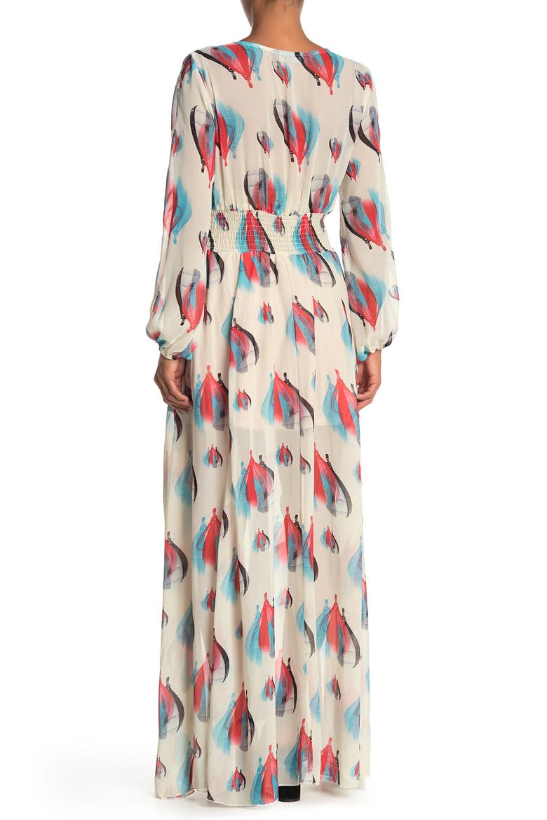 Balloons Printed Maxi Dress, Alternate, color, MINT