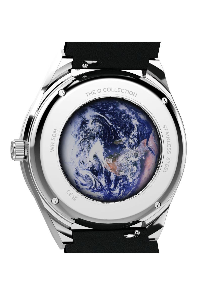 Timex® Q Timex NASA 40mm Leather Strap Watch (Men) | Nordstrom