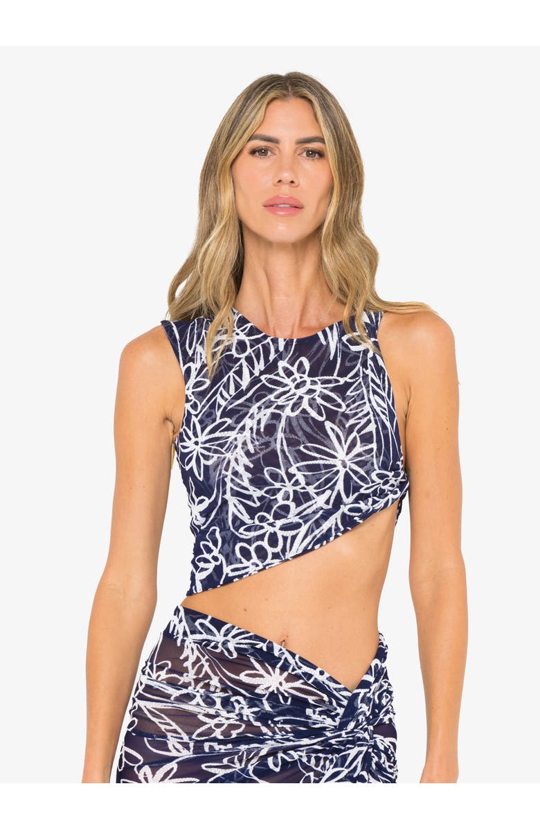 JBQ Araminta Top, Main, color, Navy/White Floral