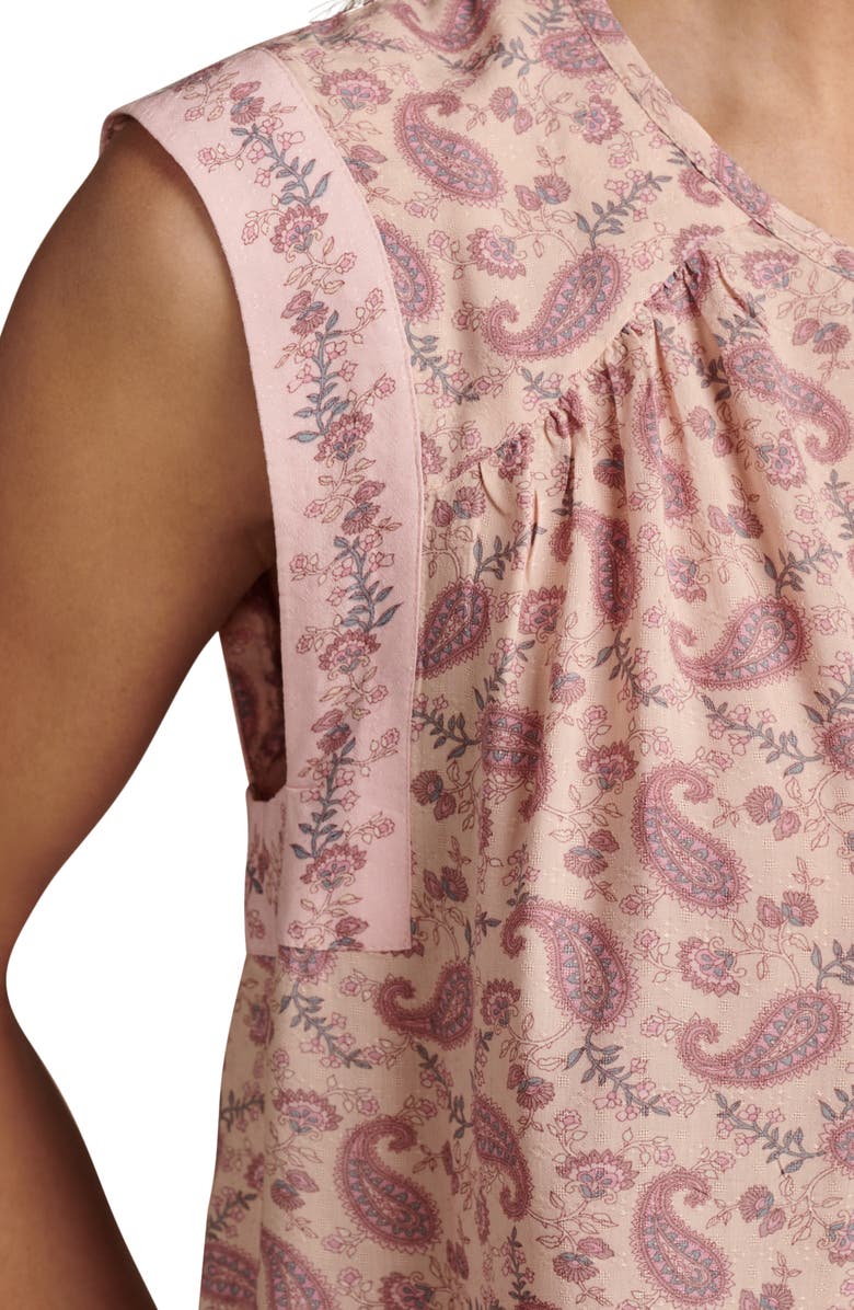 Lucky Brand Floral Print High-Low Top, Alternate, color, 