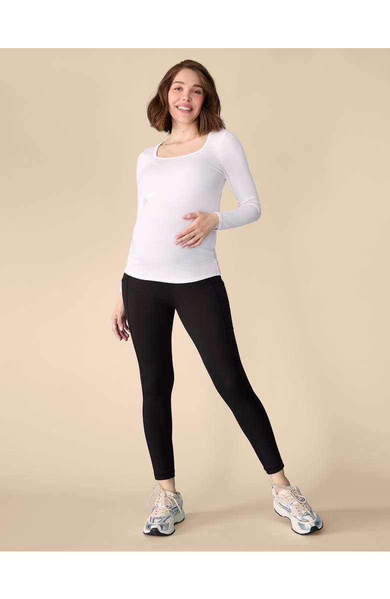 MOTHERHOOD MATERNITY High Waist Over the Belly Active Pocket Ankle Legging, Alternate, color,