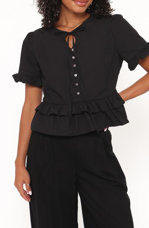 Sorcha Button-Up Peplum Top