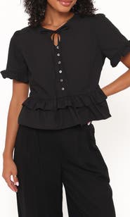 Petal & Pup Sorcha Button-Up Peplum Top