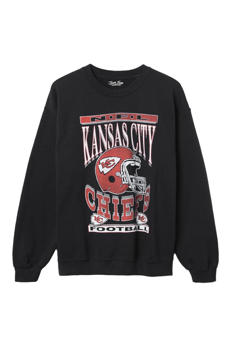 Kansas City Chiefs Cotton Blend Crewneck Sweatshirt, Main, color, BLACK