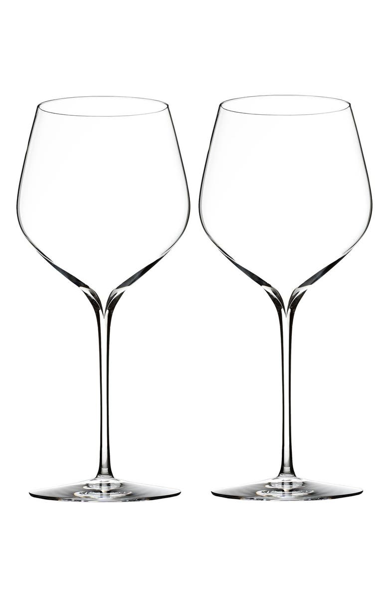 Waterford Elegance Set of 2 Fine Crystal Cabernet Sauvignon Glasses, Main, color, Clear