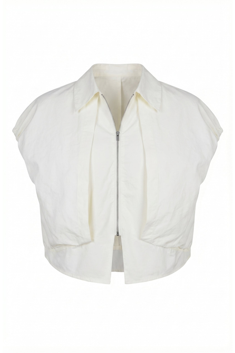 Cap Sleeve Cropped Top, Alternate, color, Off-White