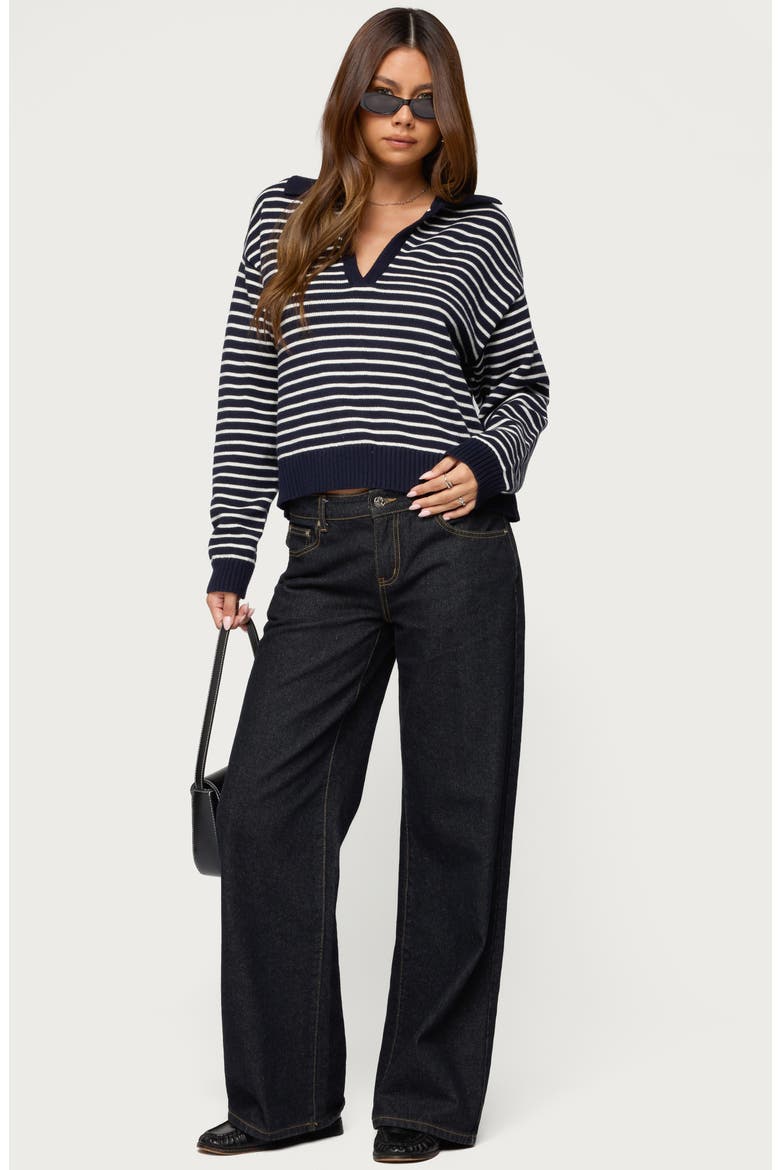 Copenhagen Oversize Stripe Sweater, Alternate, color, NAVY
