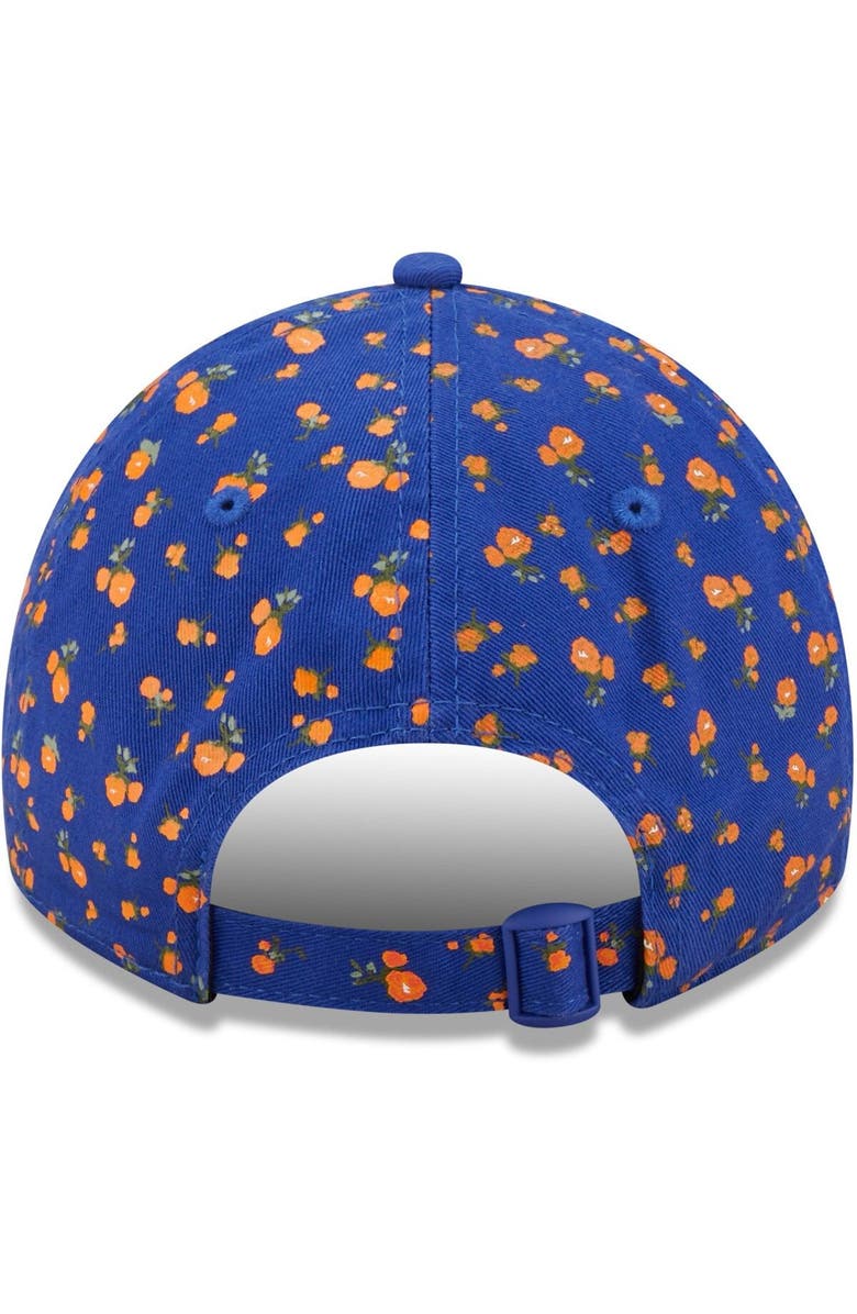 New Era Women's New Era Blue New York Knicks Floral 9TWENTY Adjustable Hat, Alternate, color,