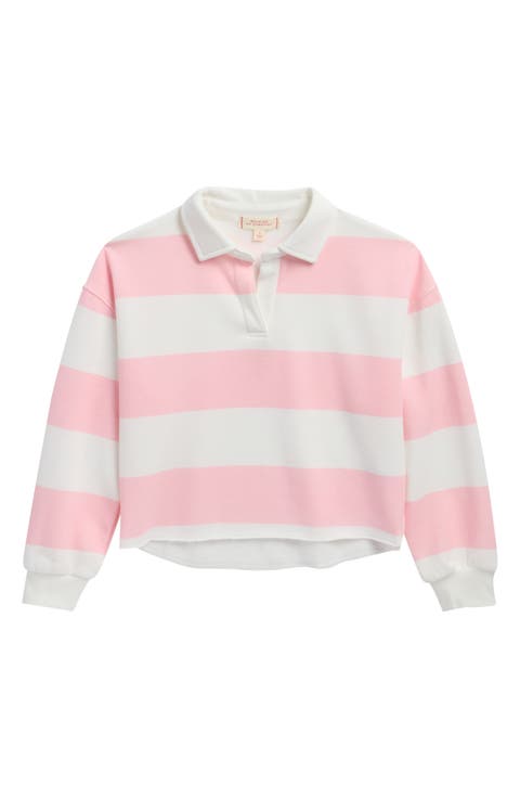 Kids' Stripe Long Sleeve Rugby Shirt
