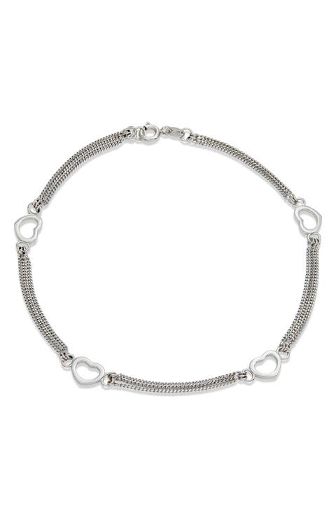 Heart Charm Chain Anklet