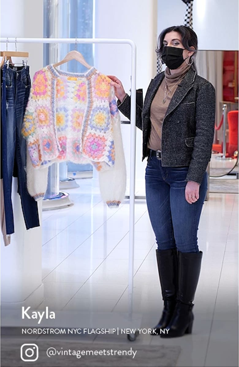 Bolero Crochet Mohair & Wool Blend Cardigan, sales video thumbnail