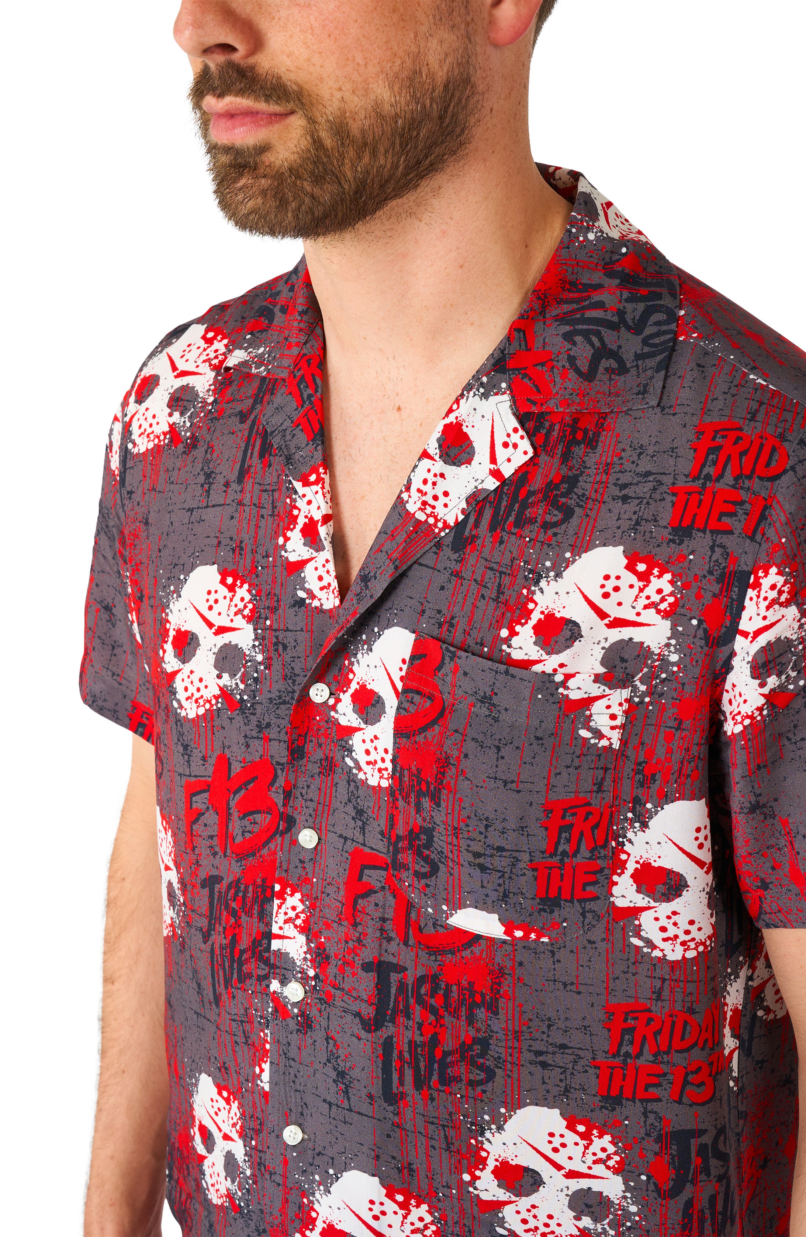 Friday the 13th Short Sleeve Button-Up Shirt - image 2