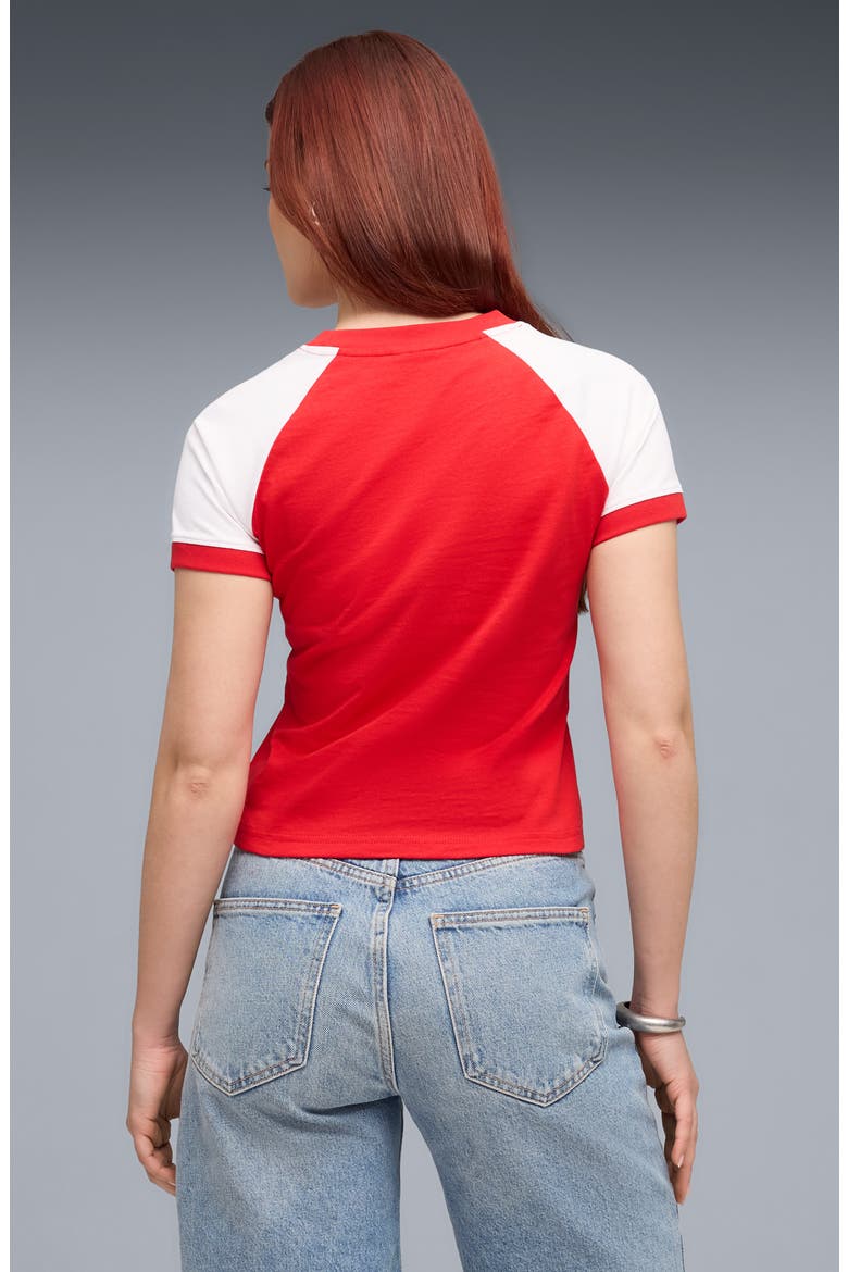 Future Archive Slim Colorblock Cotton T-Shirt, Alternate, color, FOR ALL TIME RED