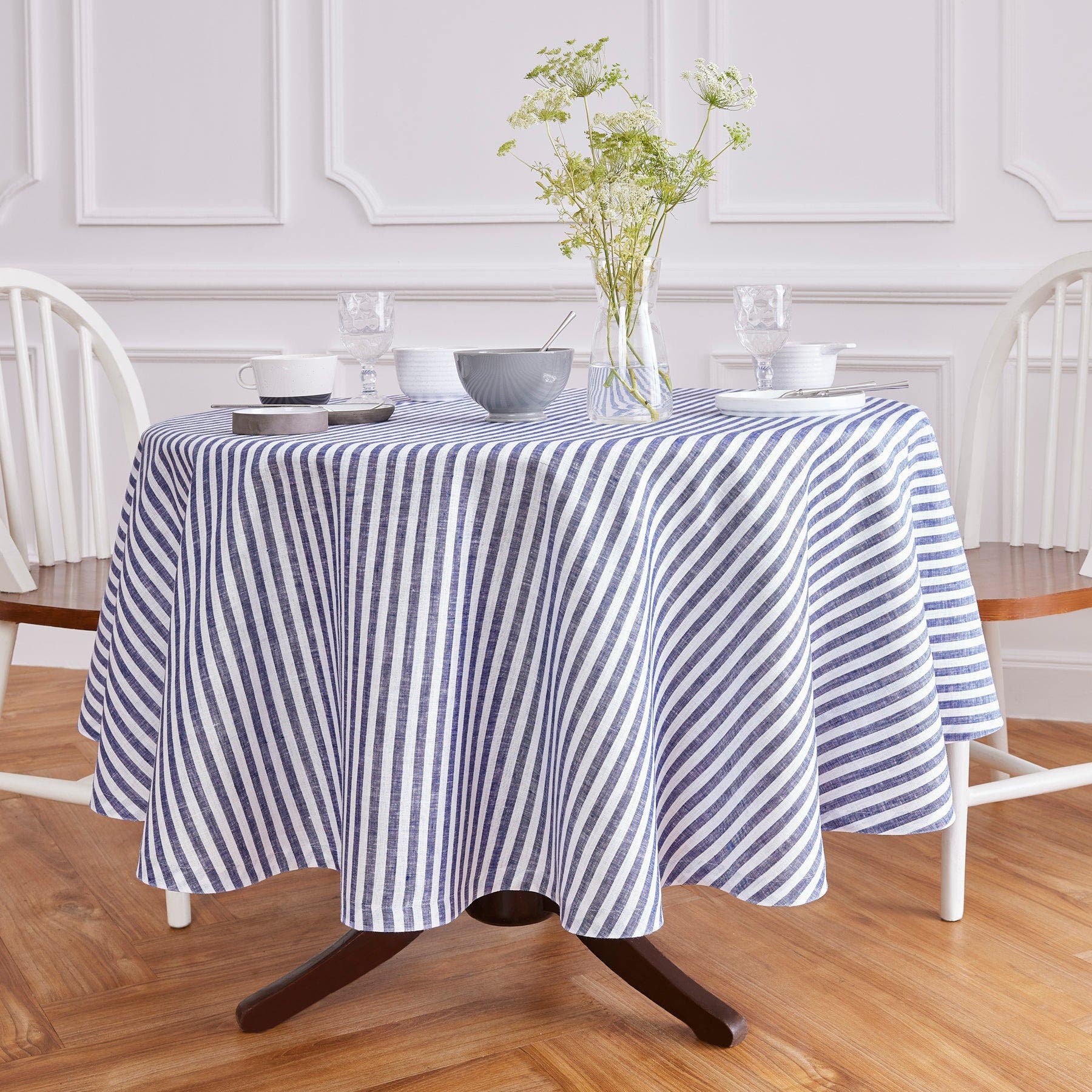 Navy and White