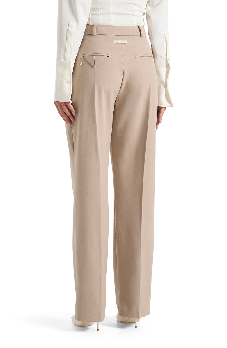 Manière De Voir Julie Tailored Twin Pleat Trousers, Alternate, color, Taupe