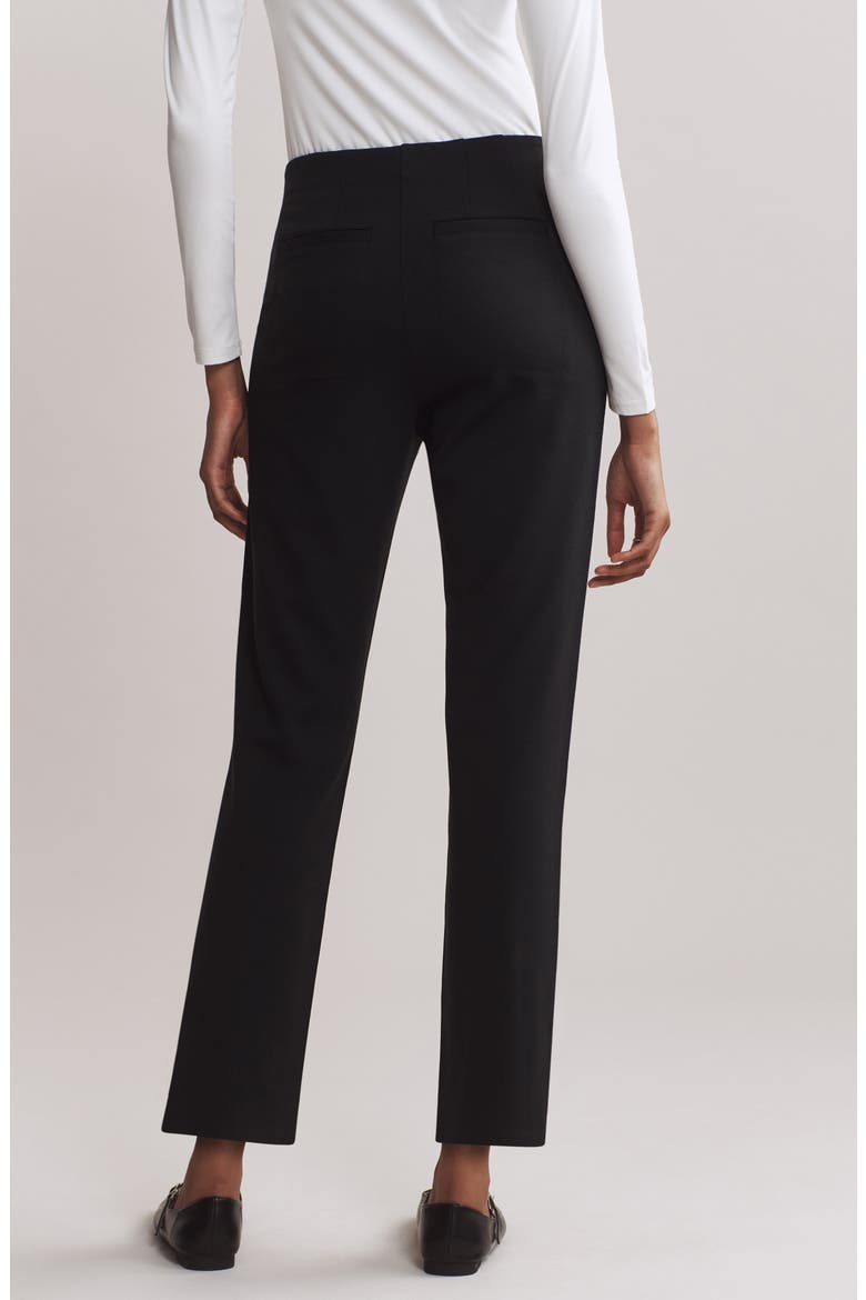 Coupe Ponte Ankle Pants, Alternate, color, BLACK