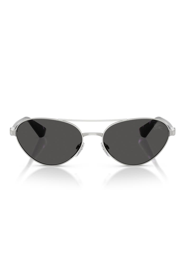 58mm Pilot Sunglasses, Main, color, SILVER