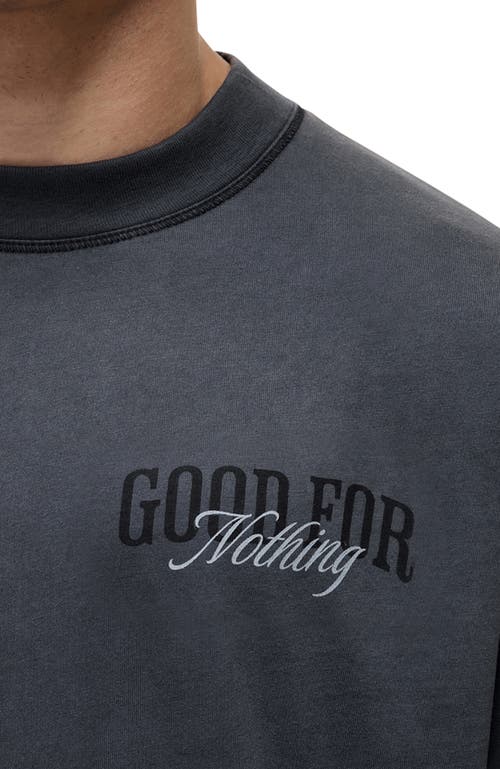 Good For Nothing Revival Printed Washed T-shirt In Black