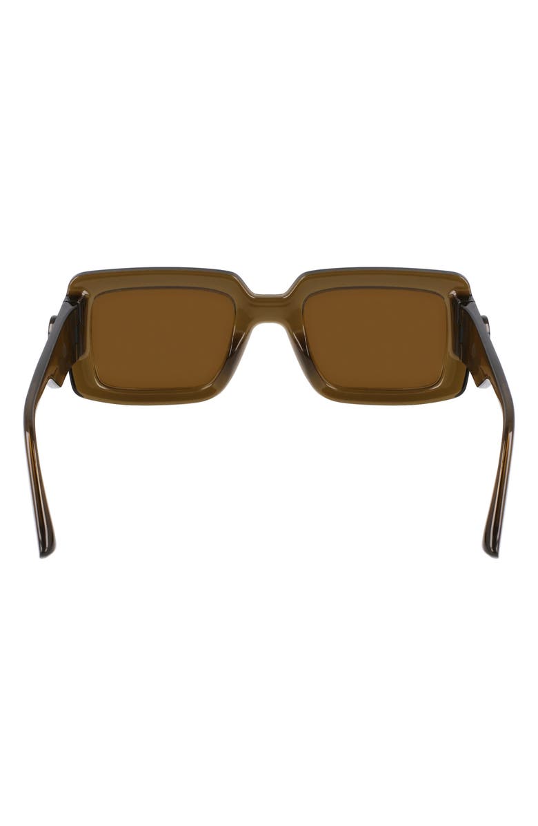 Longchamp 53mm Rectangular Sunglasses, Alternate, color, Khaki