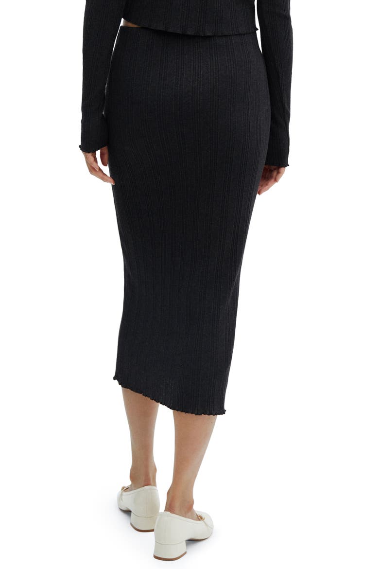 Rib Midi Sweater Skirt, Alternate, color, CHARCOAL