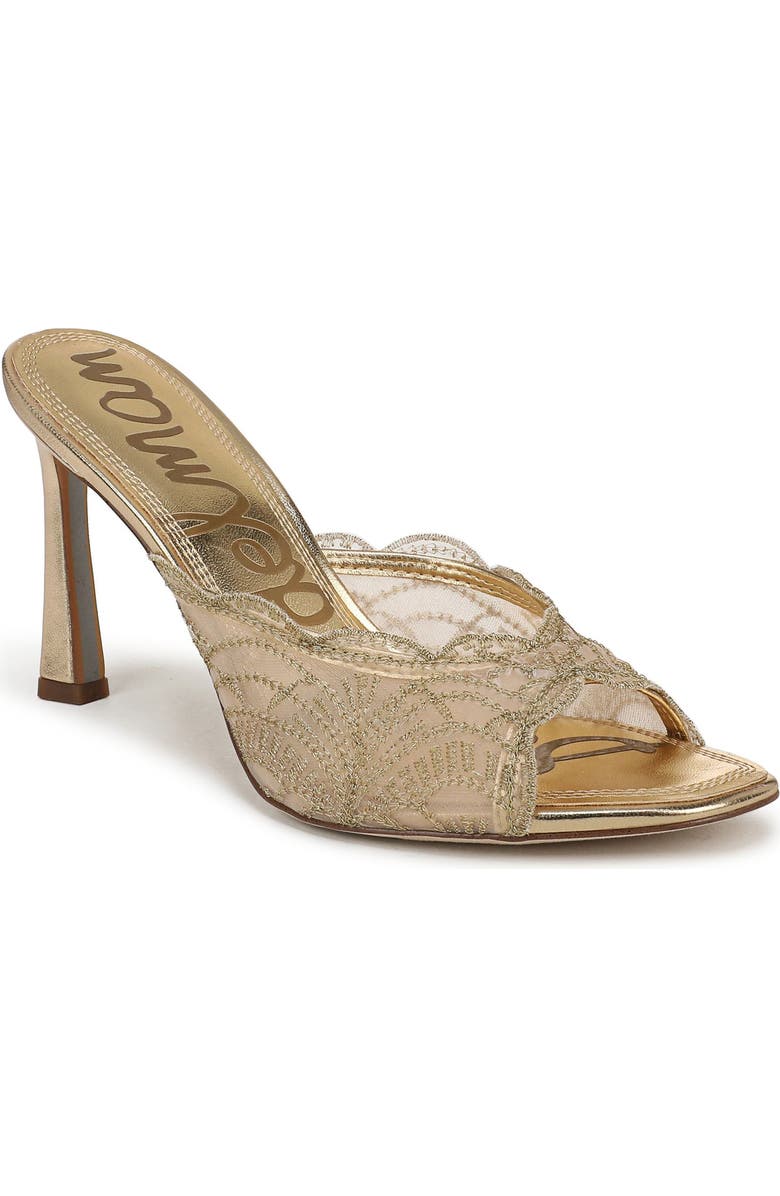 Sam Edelman Iva Mesh Sandal, Main, color, Amber Gold