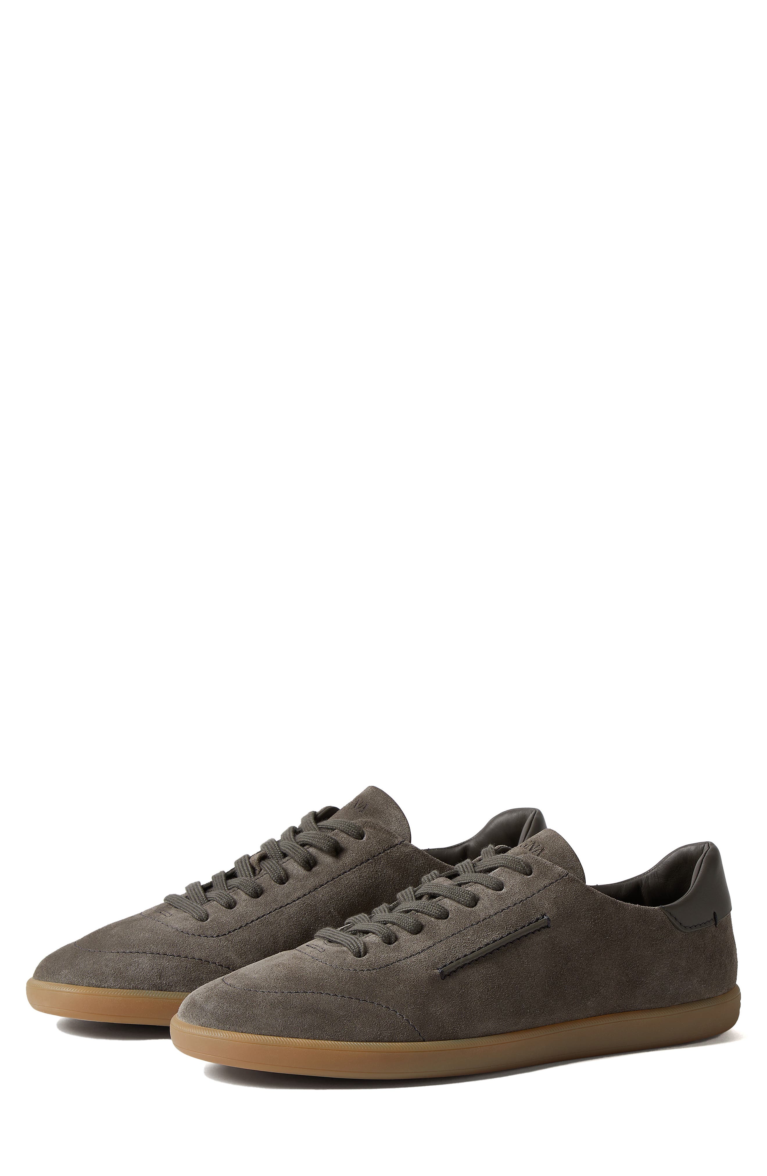 ZEGNA 232 Suede Sneaker, Main, color, Dark Taupe