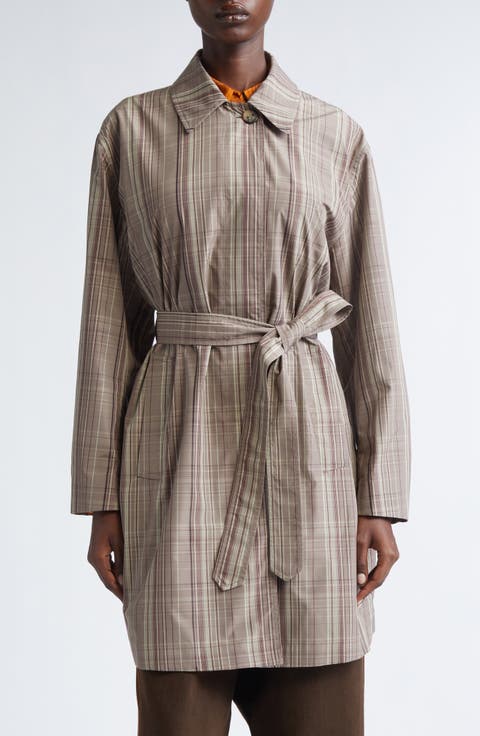 Ramblasa Plaid Belted Coat