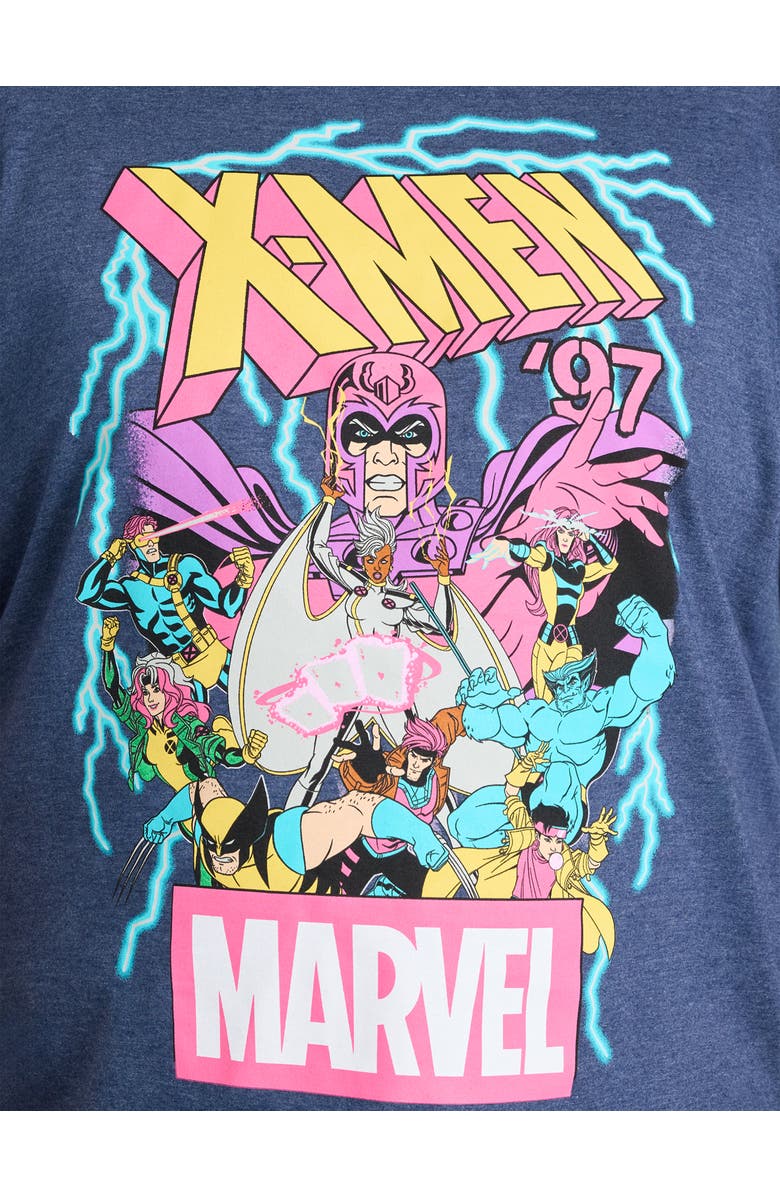 True Nation by DXL Big & Tall XMen 97 Graphic Tee, Alternate, color, Navy Heather