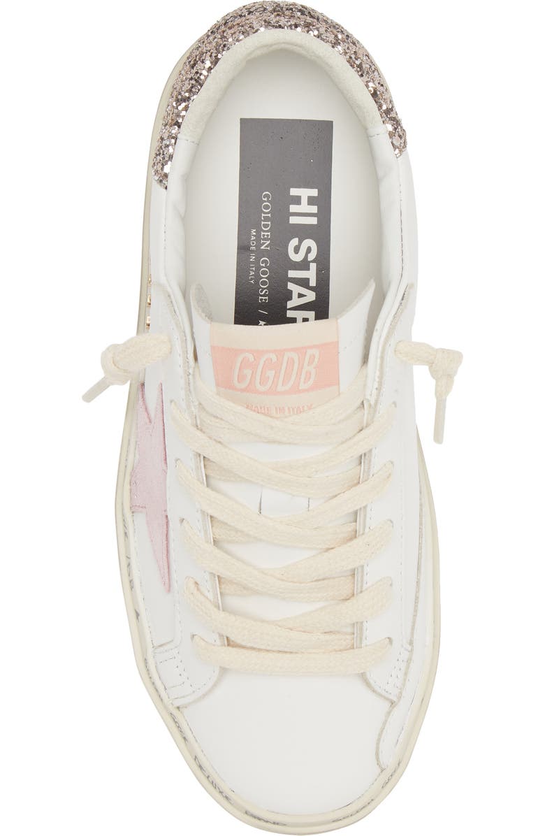 Golden Goose Hi Star Platform Sneaker, Alternate, color, White/ Pink