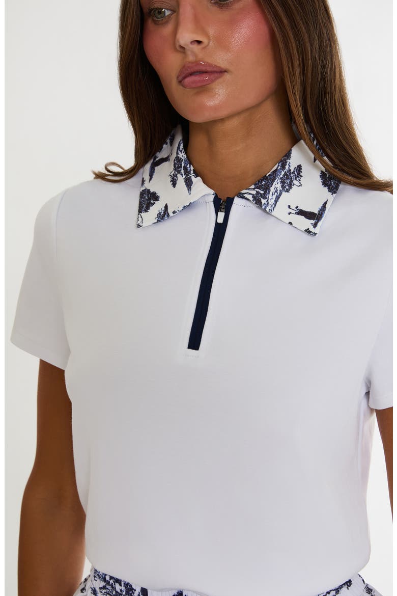 Ottavia Half-Zip Knit Top, Alternate, color, EVENING GOLF TOILE