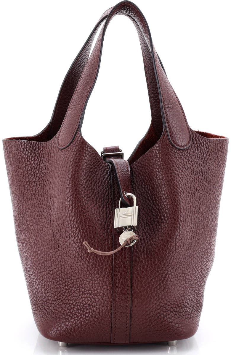Pre-Owned Hermes Picotin Lock Bag Clemence PM, Main, color, Bordeaux