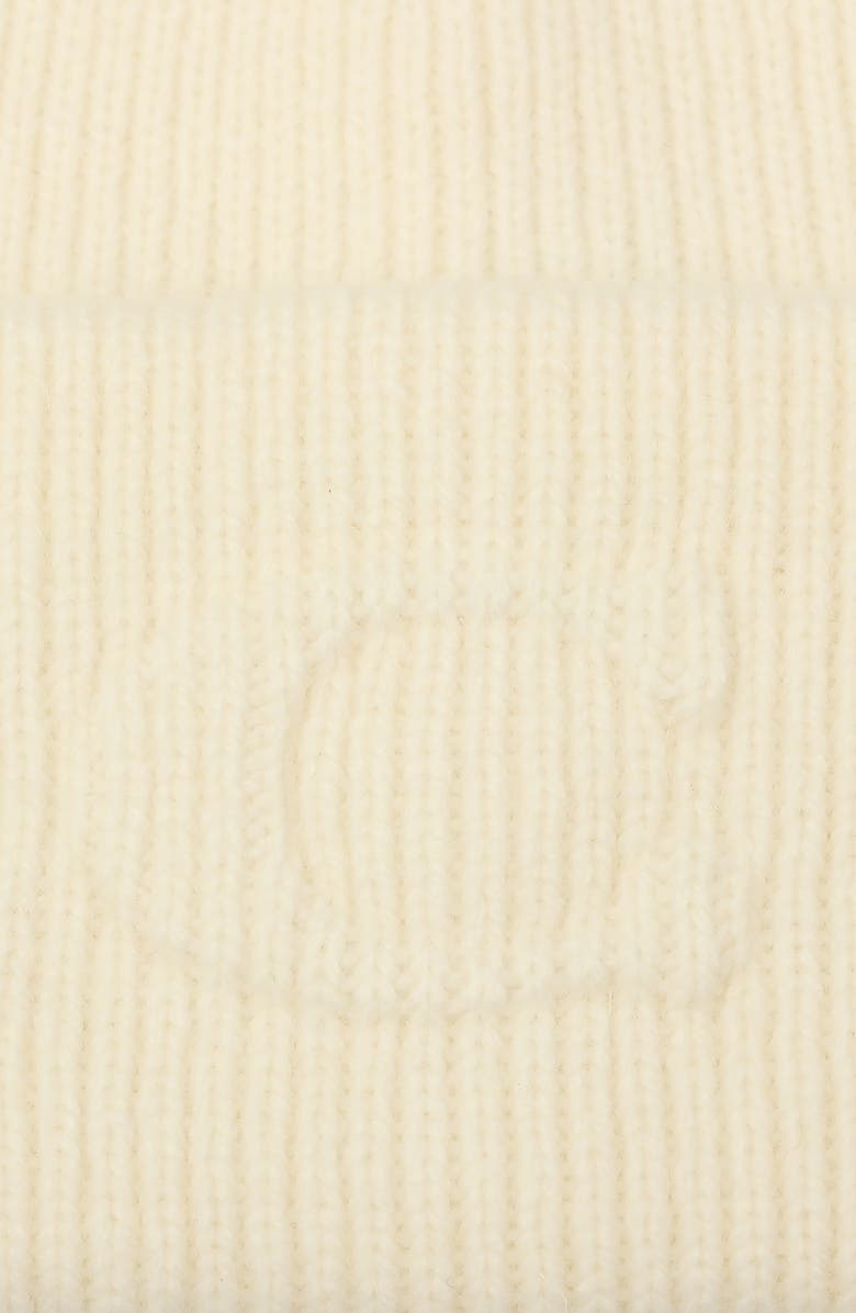 COACH Rib Embossed Beanie, Alternate, color, Chalk