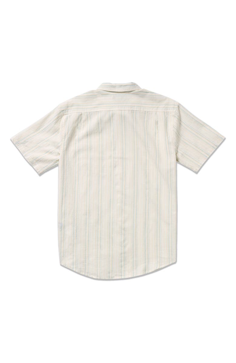 Billabong All Day Stripe Short Sleeve Button-Up Shirt, Alternate, color, Off White