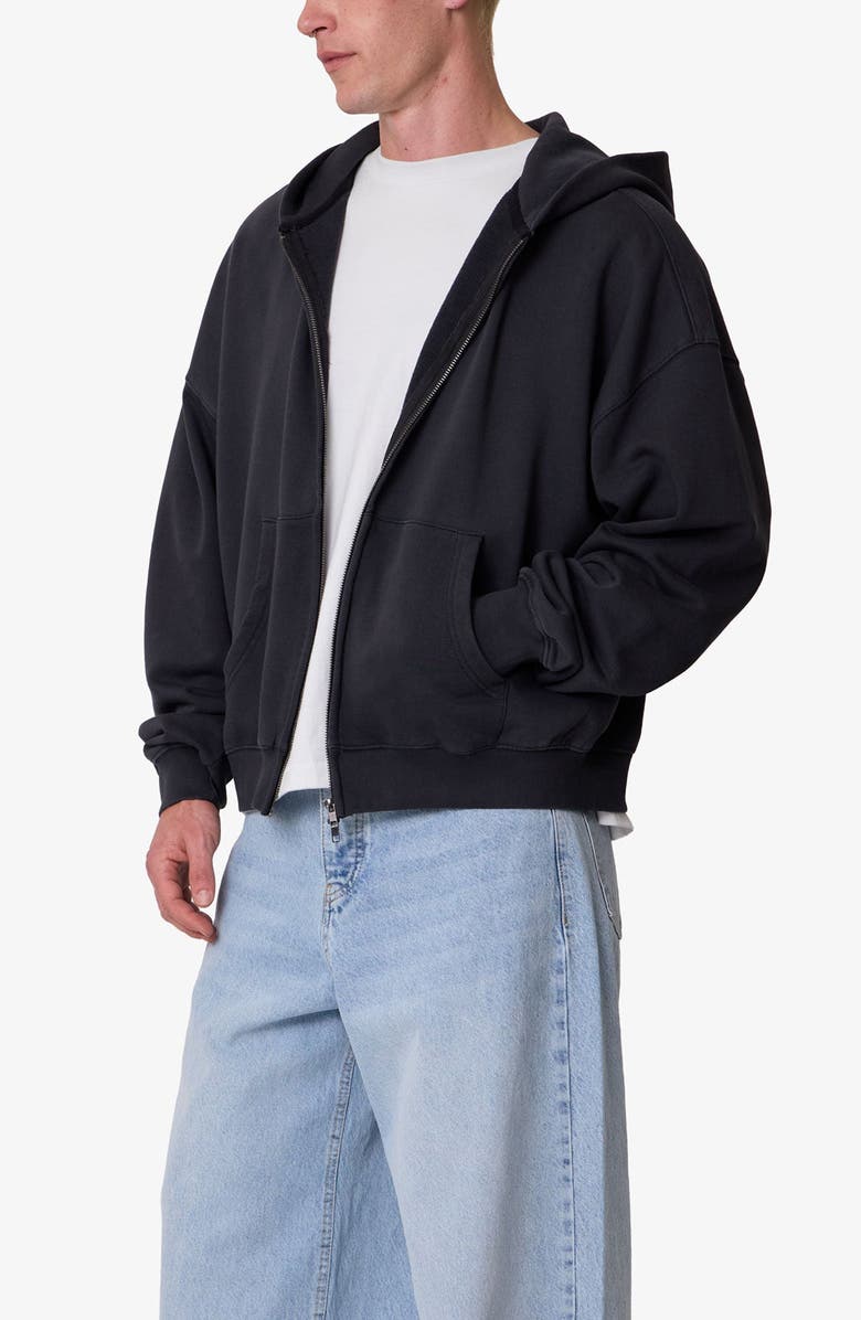 mnml Heavyweight Basic Zip-Up Cotton Hoodie, Alternate, color,