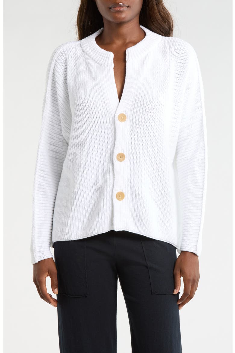 Montecito Cotton Cardigan, Main, color, WHITE