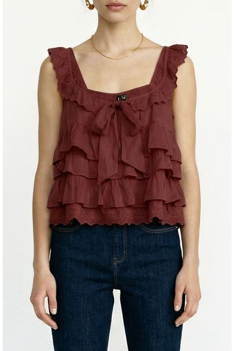 Sandy Sleeveless Layered Top, Main, color, ANDORRA